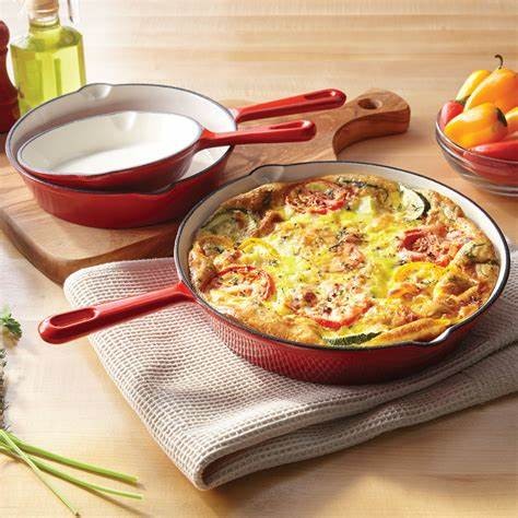 Enamel Kitchen Cast Iron Skillet